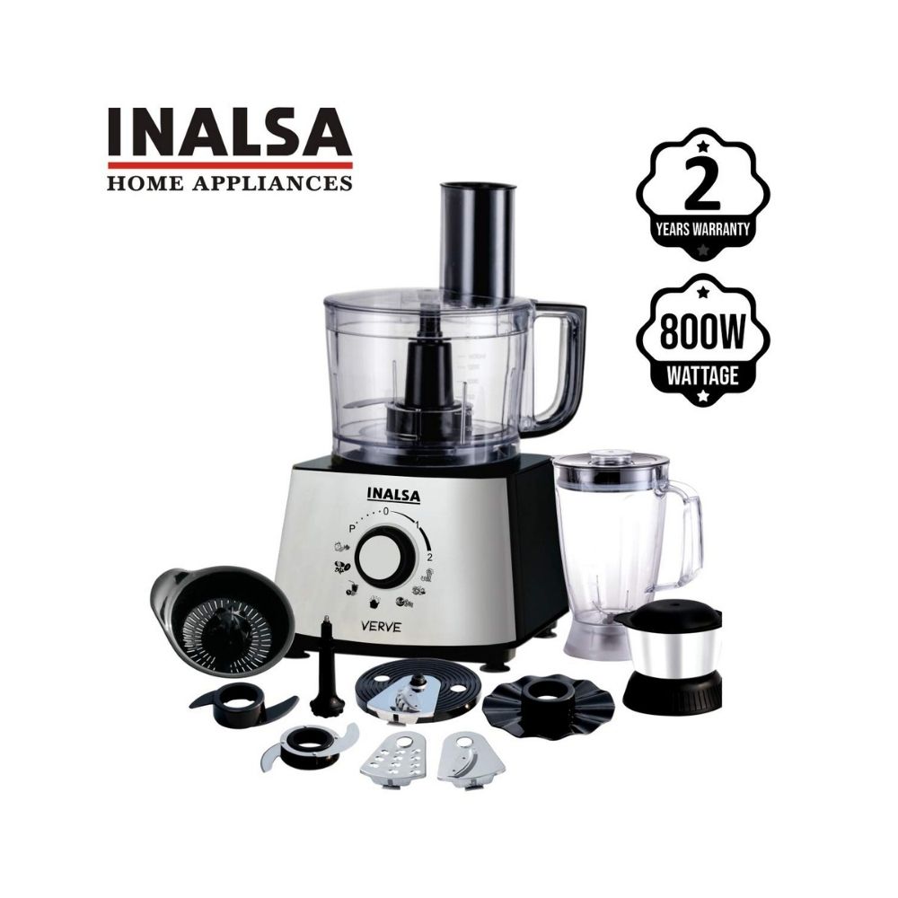 Inalsa Mixer Grinder/Food Processor 800 W- Verve