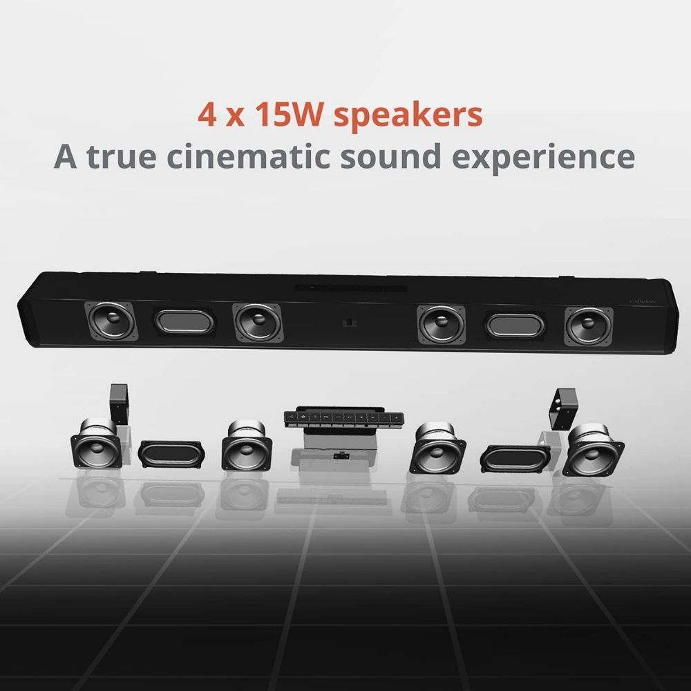 Carvaan Saregama 120W 2.1 Channel Wireless, USB, Hdmi, Auxiliary, Bluetooth Soundbar - Cosmos Black
