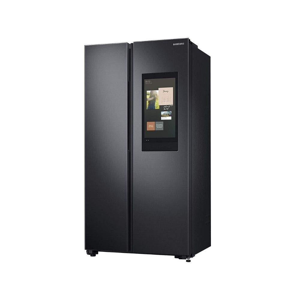 Samsung 673 L Inverter Frost Free Side-by-Side Refrigerator (RS72A5FC1B4/TL, Gentle Black Matt, Curd Maestro)