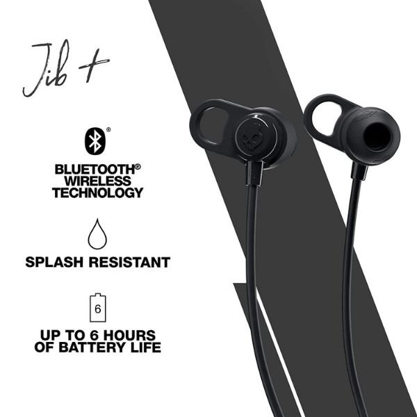 Skullcandy Jib Plus Wireless in-Earphone with Mic (Black) (S2JPW-M003)