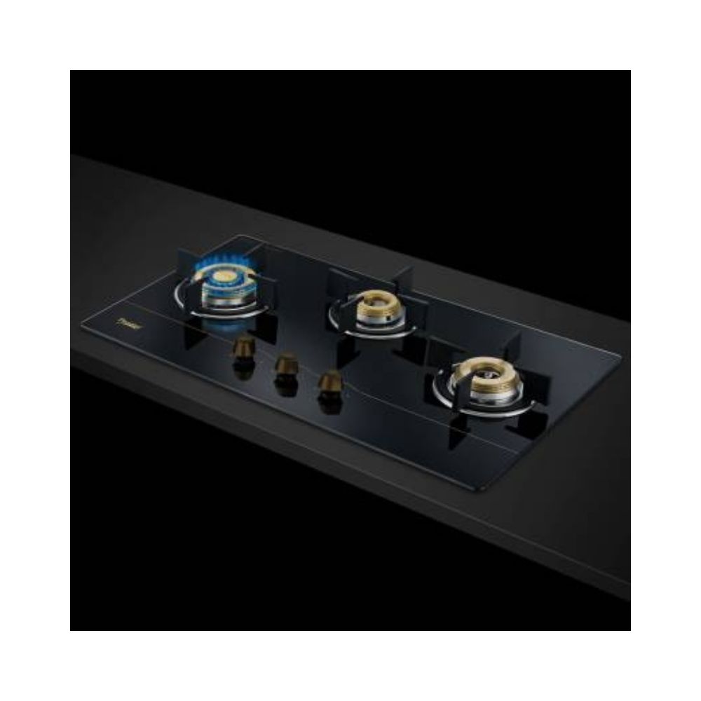 Prestige Gold Hobtop PHTG - 03 Glass Automatic Hob  (3 Burners)