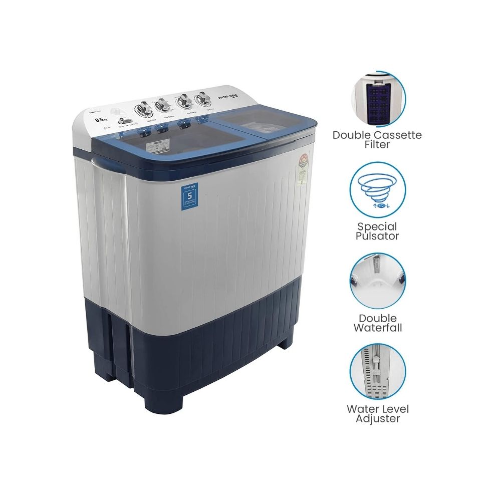 Voltas Beko 8.5 kg Semi Automatic Top Load Blue  (WTT85DBLG)