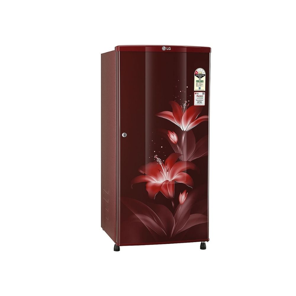 LG Single Door 185 Litres 1 Star Refrigerator Ruby Glow GL-B181RRGB