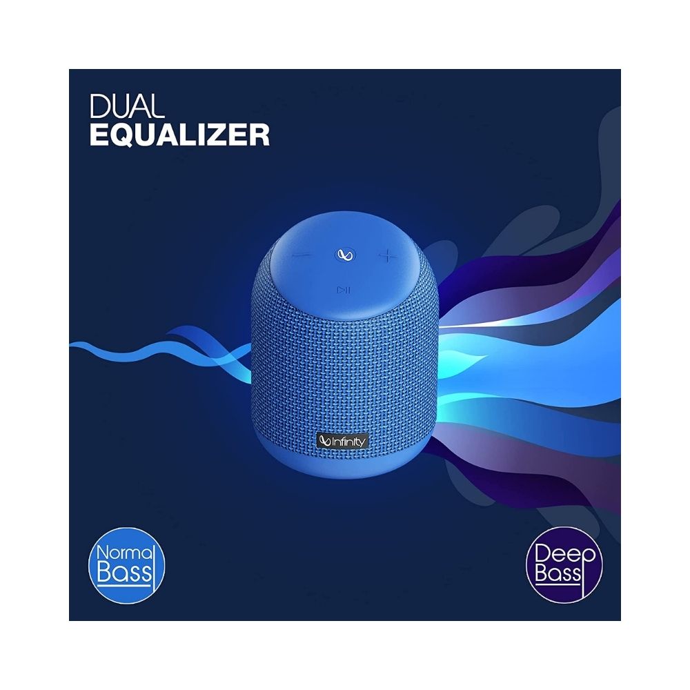 Infinity by Harman CLUBZ 250 Dual EQ Deep Bass 15W Portable Waterproof Wireless Speaker (Blue)