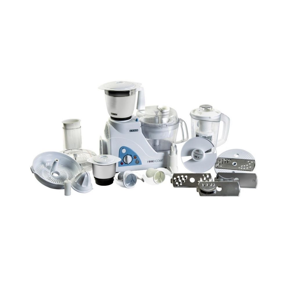 Usha Food Processor (2663) 600 Watt with 3 Jars (White)
