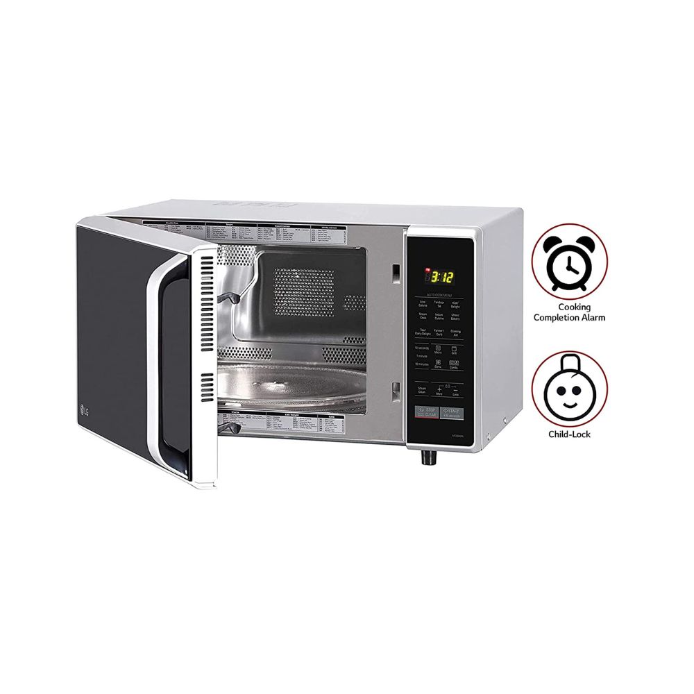 LG 28 L Convection Microwave Oven (MC2846SL, Silver)