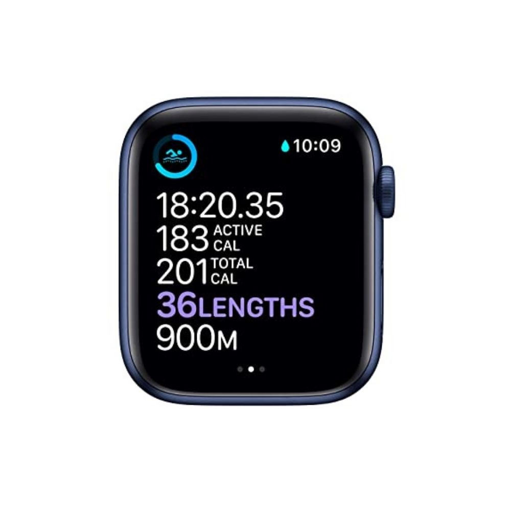 Apple Watch Series 6 GPS M00J3HN/A 44 mm Blue Aluminium Case with Deep Navy Sport Band