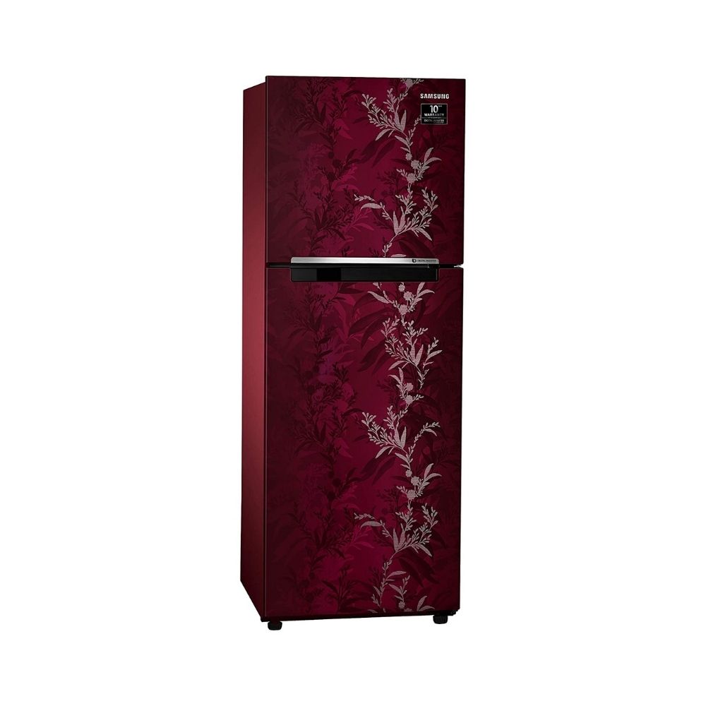 Samsung 253 L 2 Star Inverter Frost-Free Double Door Refrigerator (RT28T30226R/NL, Mystic Overlay Red)