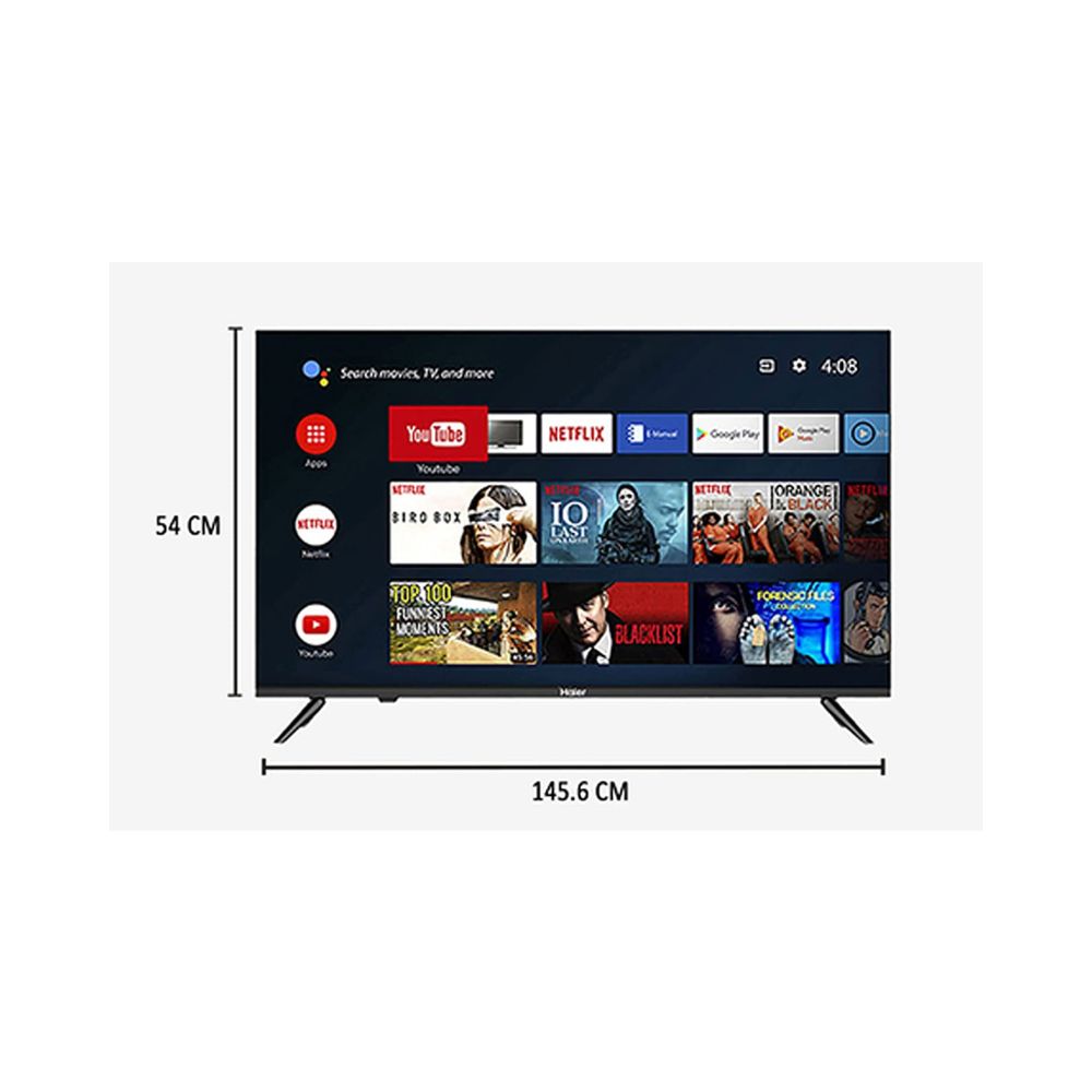 Haier 50-inch Ultra HD 4K Smart LED TV (LE50K6600HQGA, Black)