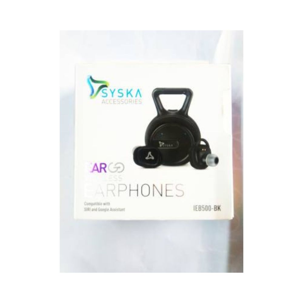 Syska IEB-500 -BK Bluetooth Headset  (Black, In the Ear)