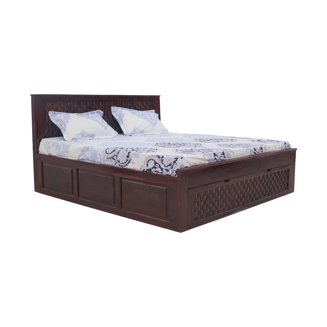 AARAM Furniture House Double Bed with Premium Wooden Quality and Design(Brown)