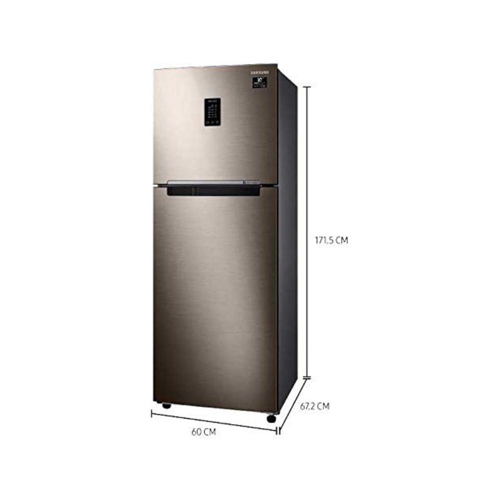Samsung 336 L 2 Star Inverter Frost-Free Double Door Refrigerator (RT37T4632DX/HL, Luxe Brown)