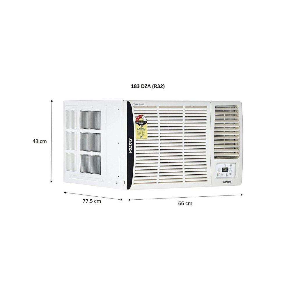 Voltas 183V ADA 1.5 Ton Window 3 Star Inverter Ac, Stainless Steel, White