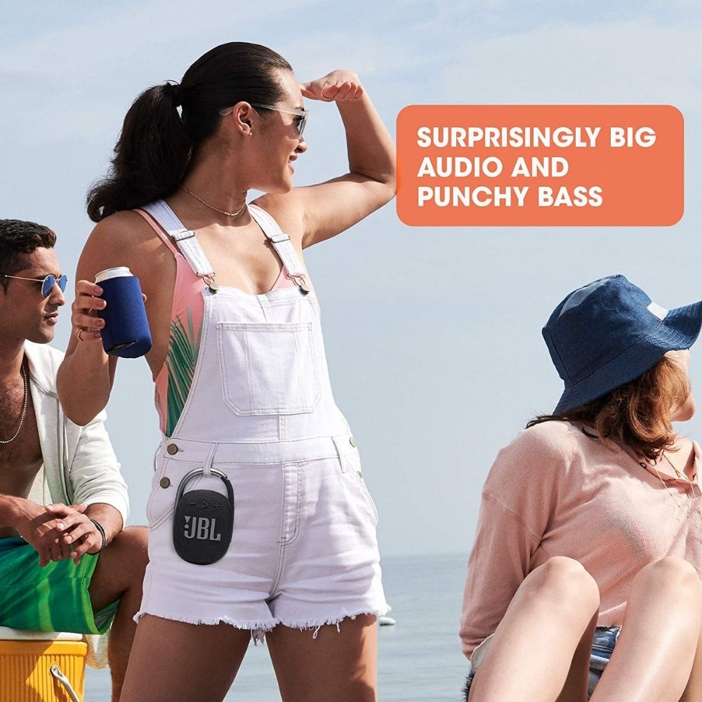 JBL Clip 4, Wireless Ultra Portable Bluetooth Speaker,(Without Mic, Black)