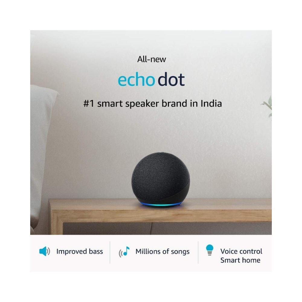 Echo Dot (4th Gen, 2020 release)| Smart speaker with Alexa (Black)