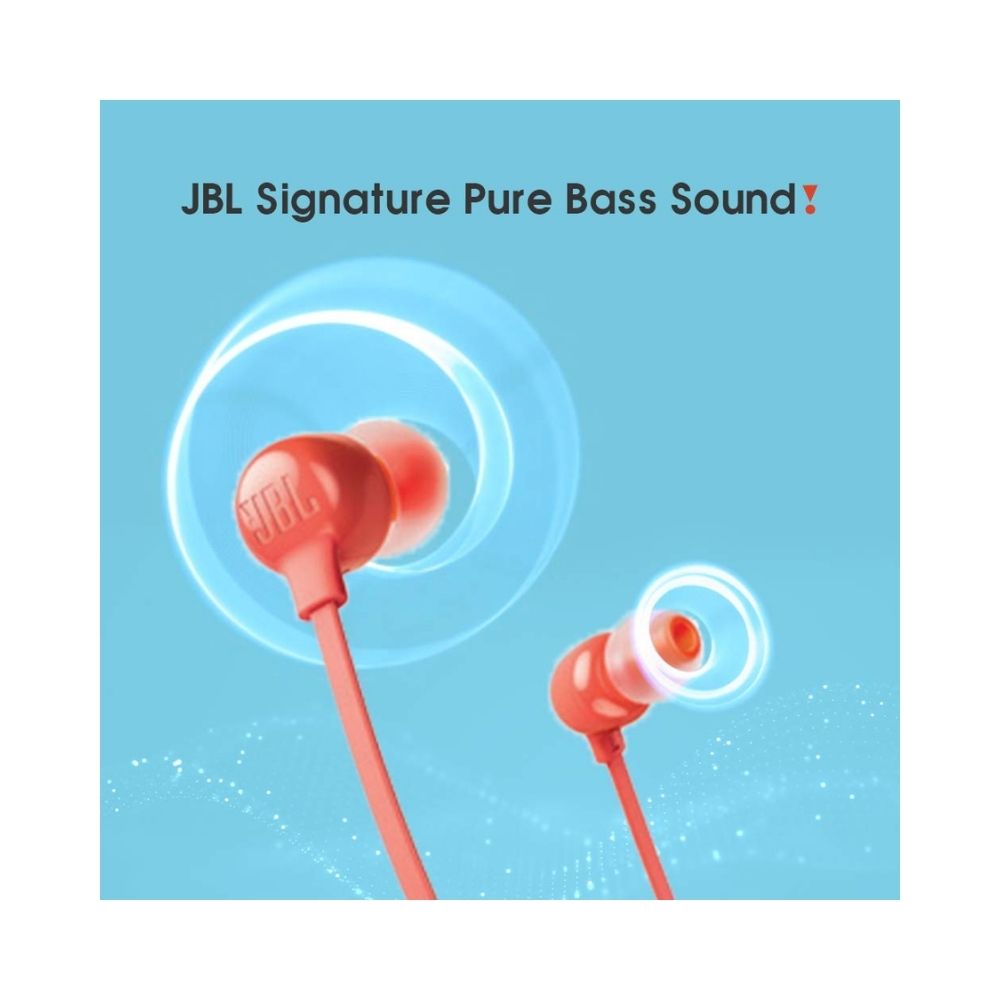 JBL Tune 115BT Bluetooth Earphone (Coral)