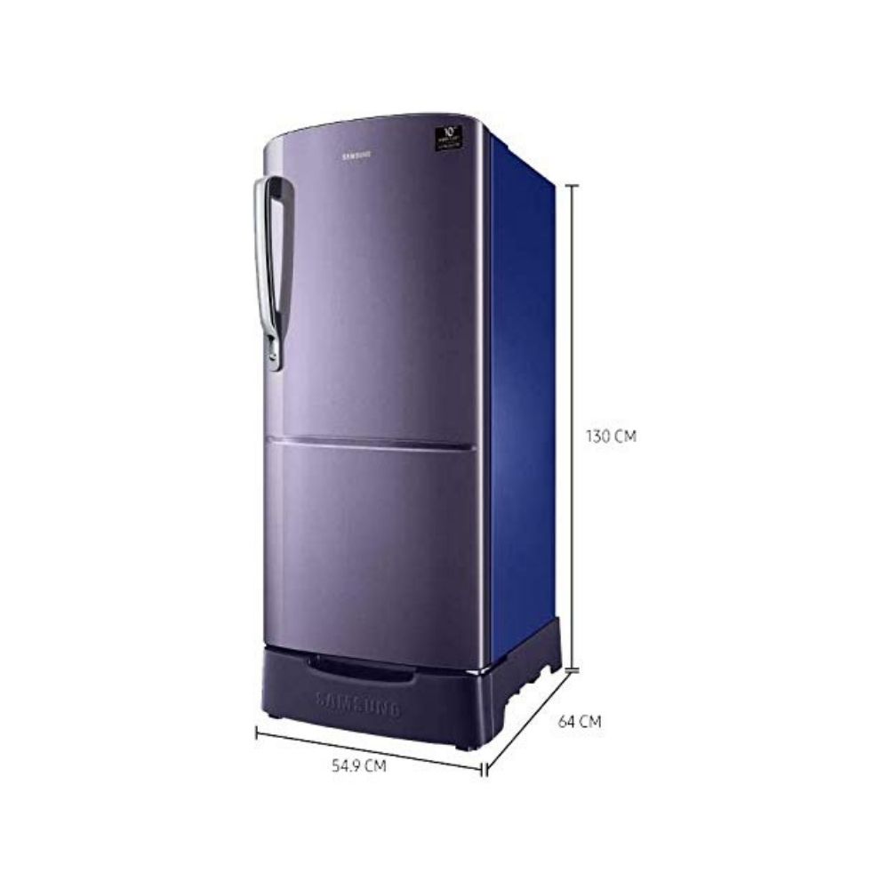 Samsung 192 L 3 Star Direct-Cool Single Door Refrigerator Pebble Blue (RR20T182YUT/HL)