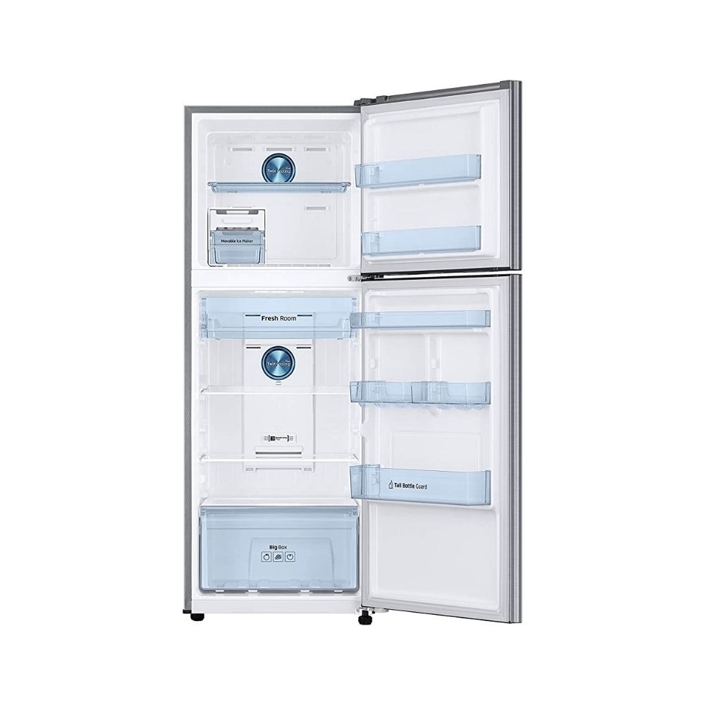 Samsung 345 L 3 Star Frost Free Double Door Refrigerator (RT37T4533S9/HL, Refined Inox)