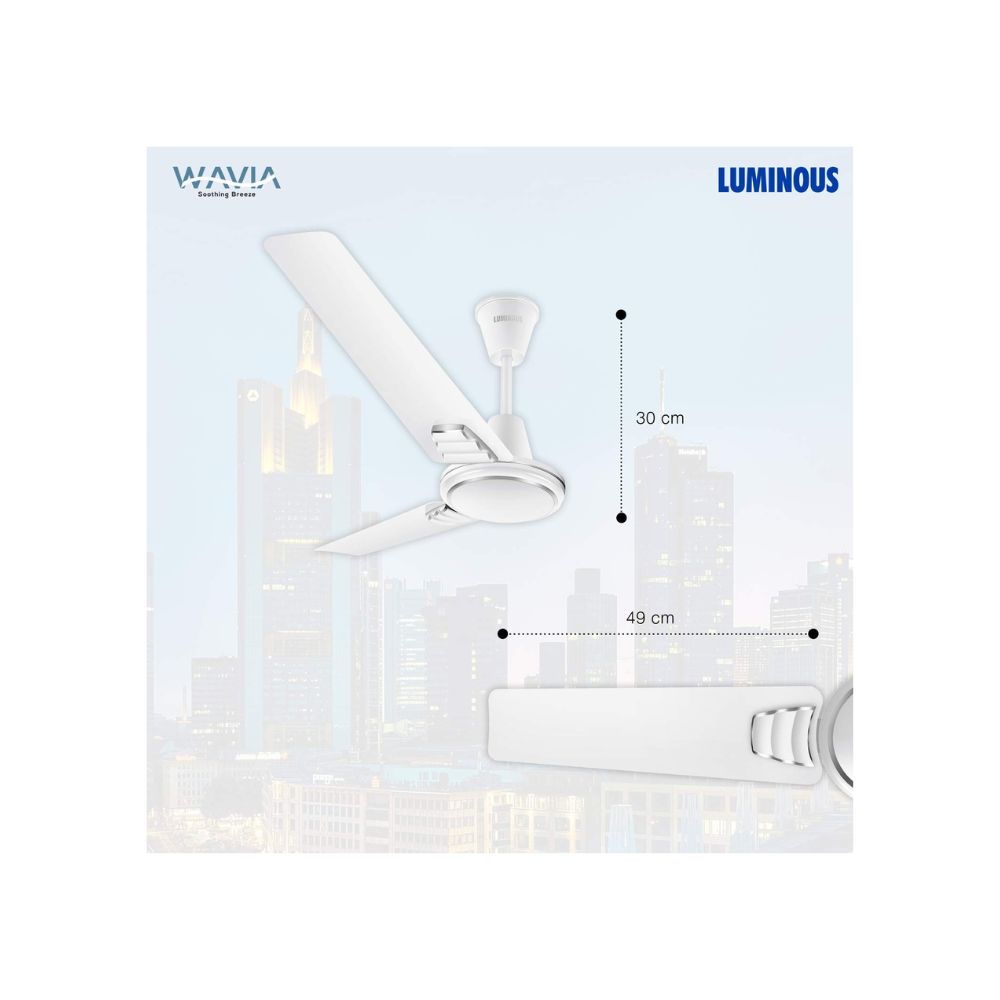 Luminous Wavia 1200mm Ceiling Fan (Mint White)