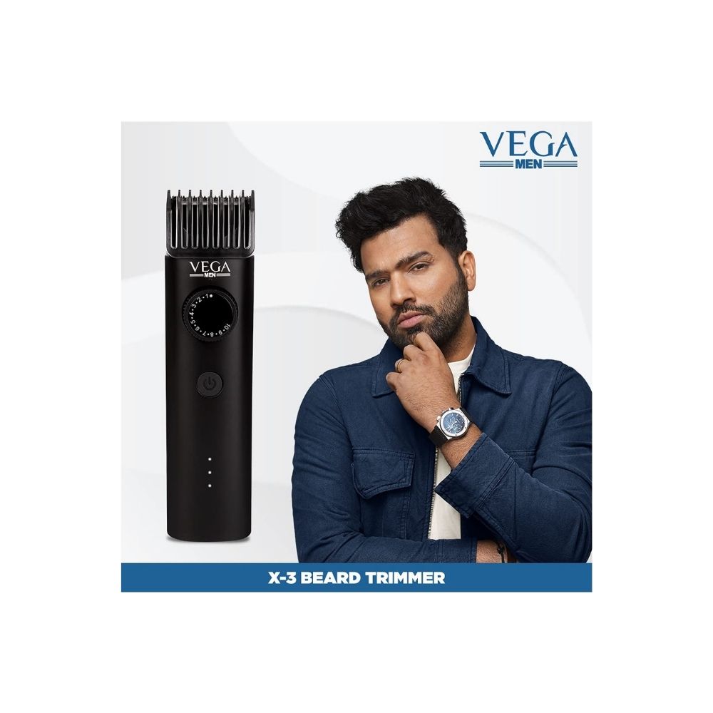 Vega Men X3 Beard Trimmer For Men With Quick Charge(VHTH-24)