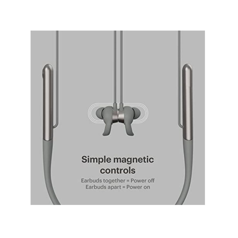 Noise Flair in-Ear Wireless Bluetooth Smart Neckband Earphone (Mist Grey)