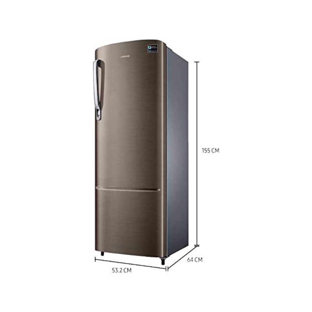 Samsung 255 L 3 Star Direct-Cool Single Door Refrigerator (RR26T373YDX/HL, Luxe Brown)