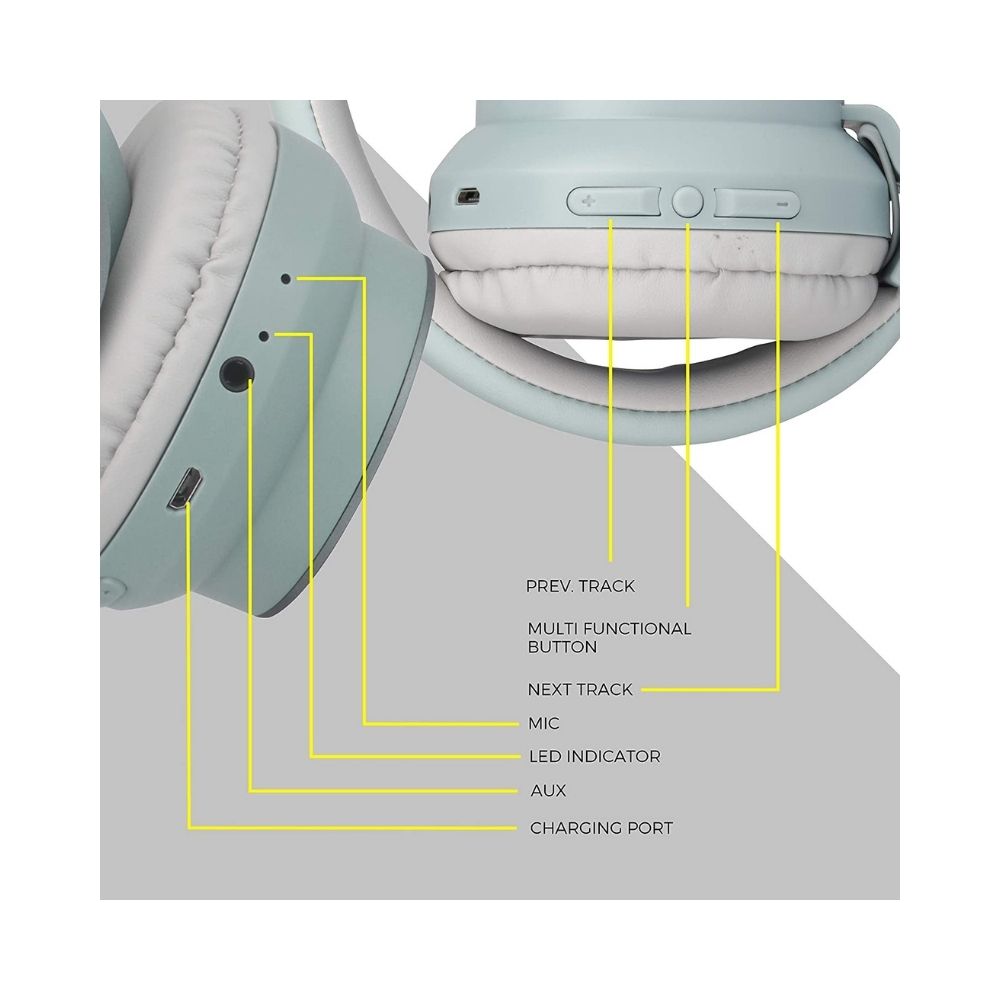 Zebronics Zeb-Bang Bluetooth Headset (Green)