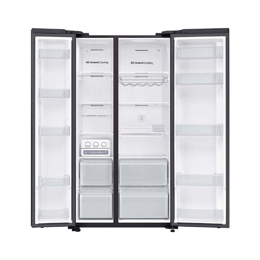 Samsung 700 L with Inverter Side-by-Side Refrigerator (RS72R50112C/TL, Black)