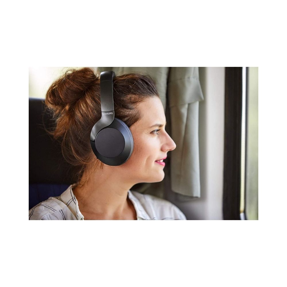 Philips Audio TAPH805BK Bluetooth Wireless Over Ear Headphones with Mic (Black)