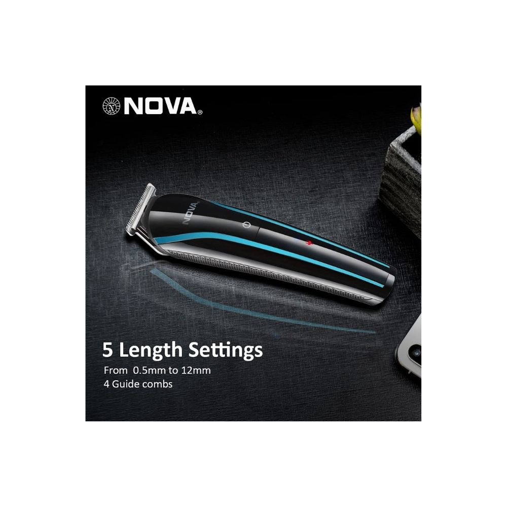 Nova NHT 1073 USB Rechargeable and Cordless: 60 Minutes Runtime Professional Hair Clipper for Men