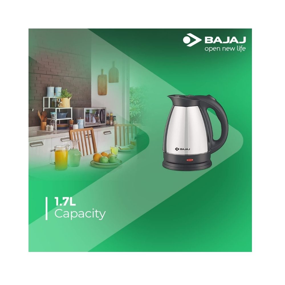 Bajaj Majesty KTX 15 1.7 Litre Kettle (Black and Silver)