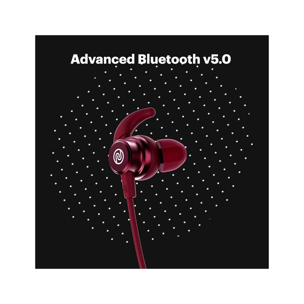 Noise Tune Active Plus Neckband Bluetooth Headset (Garnet Purple, In the Ear)