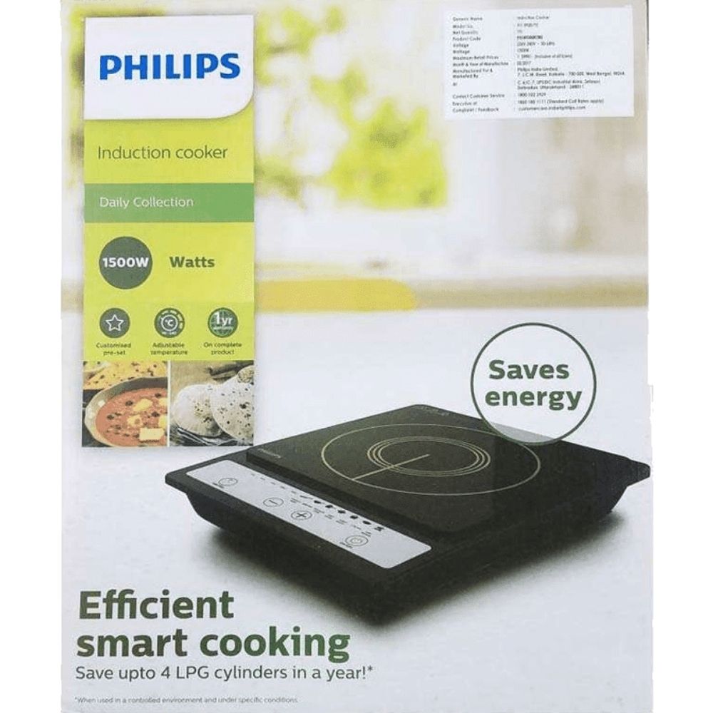 PHILIPS HD4920/00 Induction Cooktop  (Black, Silver, Push Button)