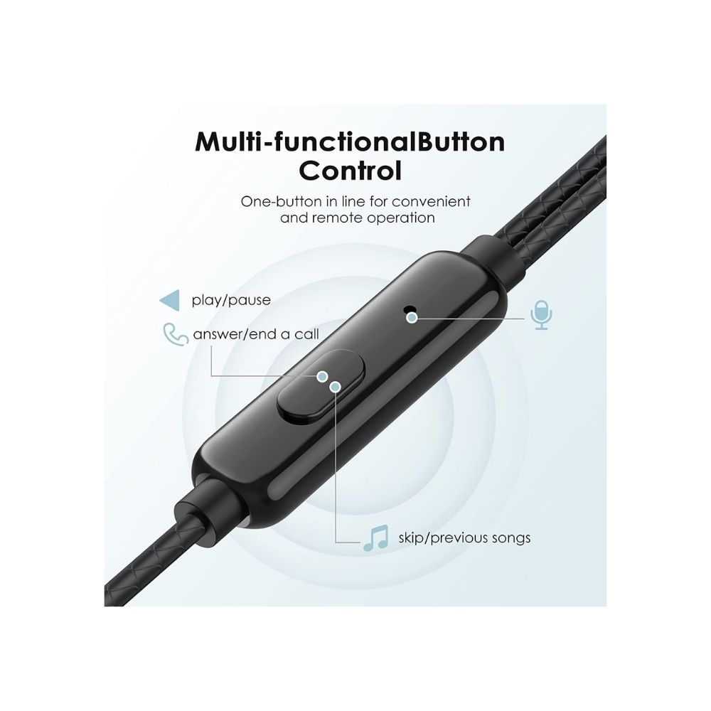 Oraimo OEP-E21 Wired Headset  (Black, In the Ear)