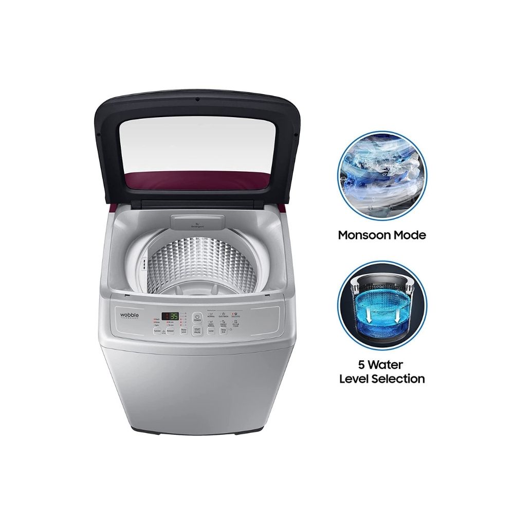 Samsung 7.5 kg Fully Automatic Top Load Washing Machine Silver (WA75A4022FS/TL)
