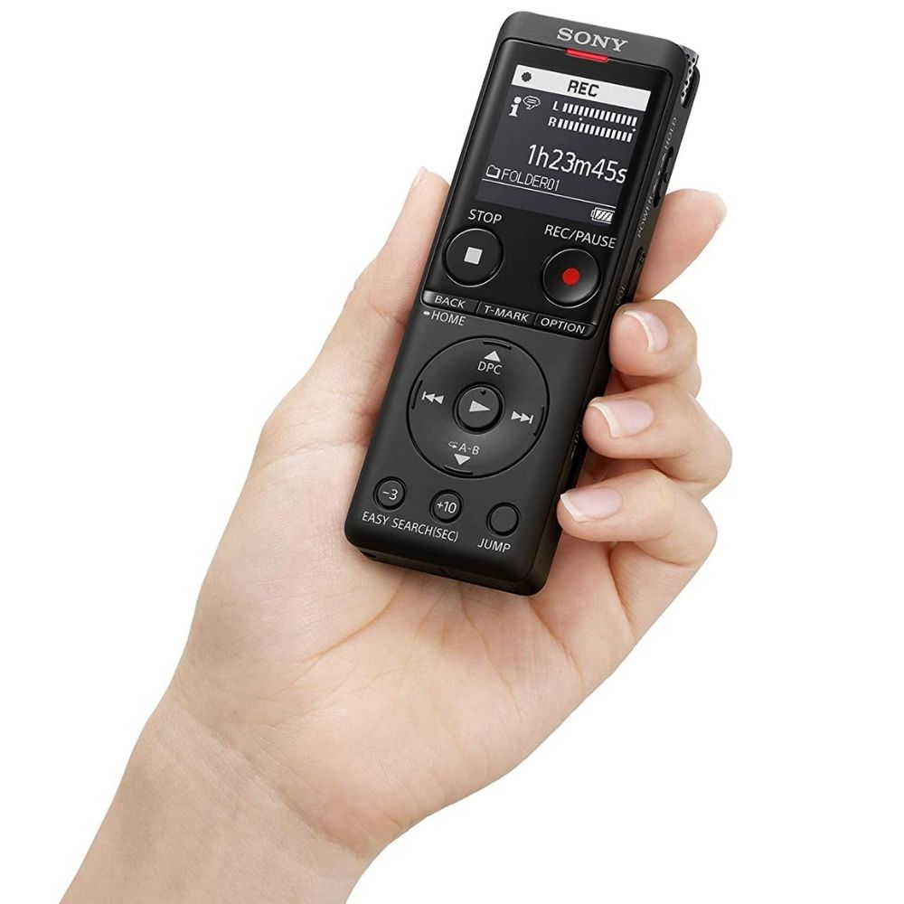 Sony ICD-UX570F Light Weight Voice Recorder, with 20hours battery life, 4GB Built-In memory -Black