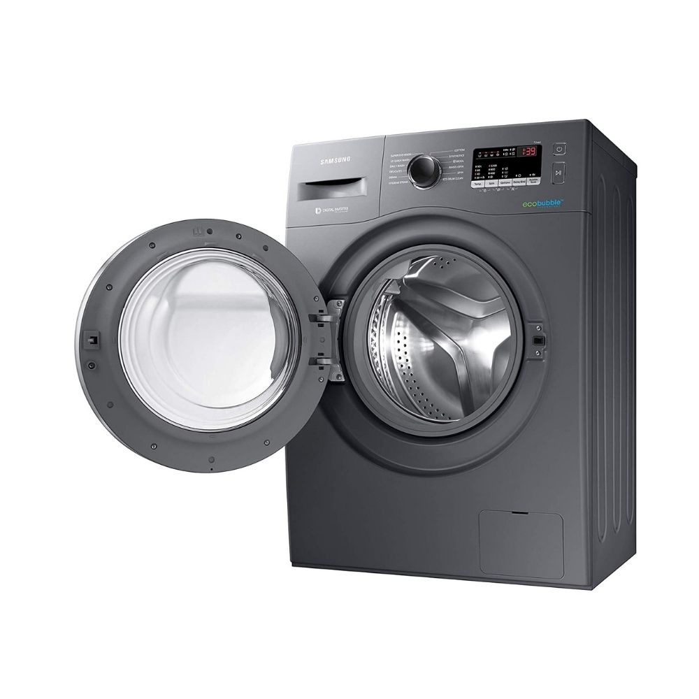 Samsung 6.5 Kg Inverter 5 star Fully-Automatic Front Loading Washing Machine (WW66R22EK0X/TL, Inox Grey, Hygiene steam)