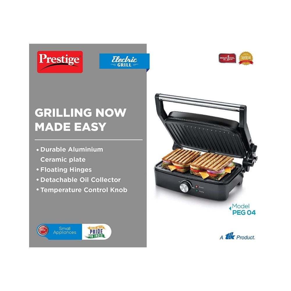 Prestige PEG 4.0 2000 W Pop Up Toaster  (Black)