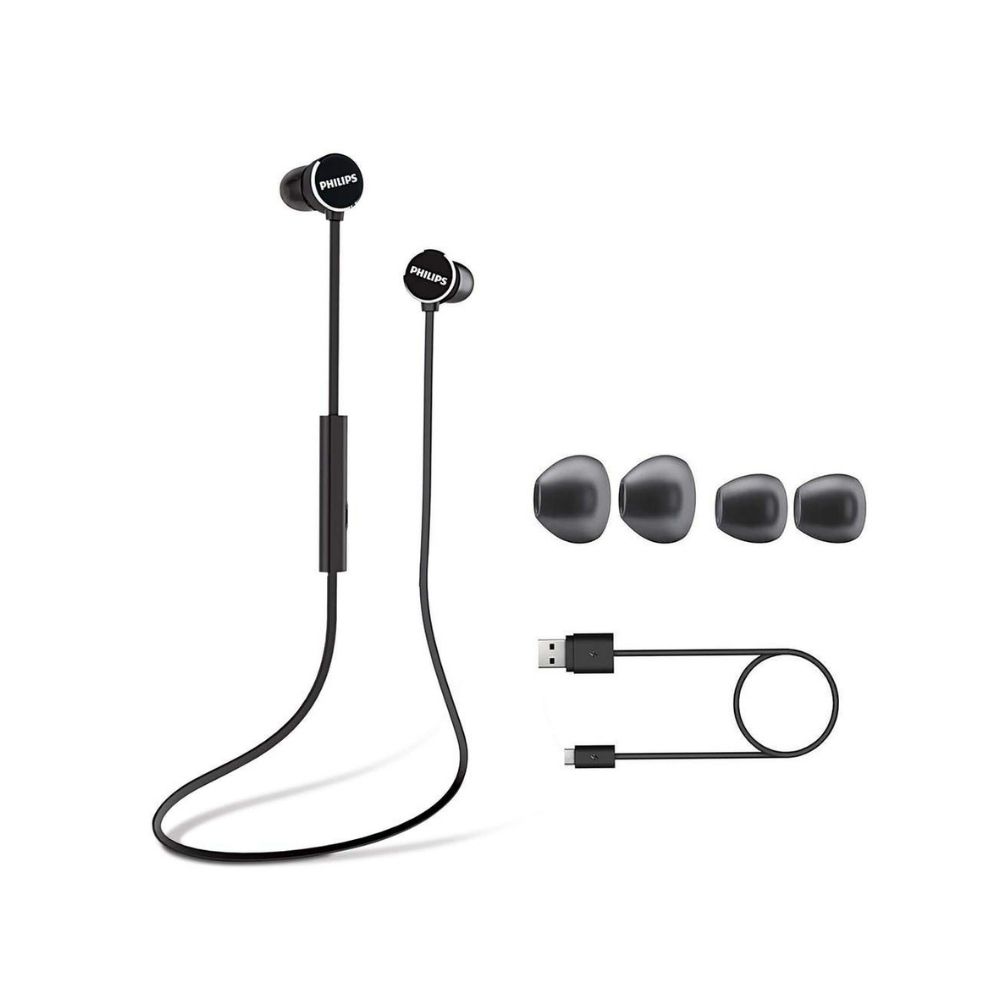 Philips UpBeat Bluetooth Wireless in Ear Earbuds with Mic (Black)