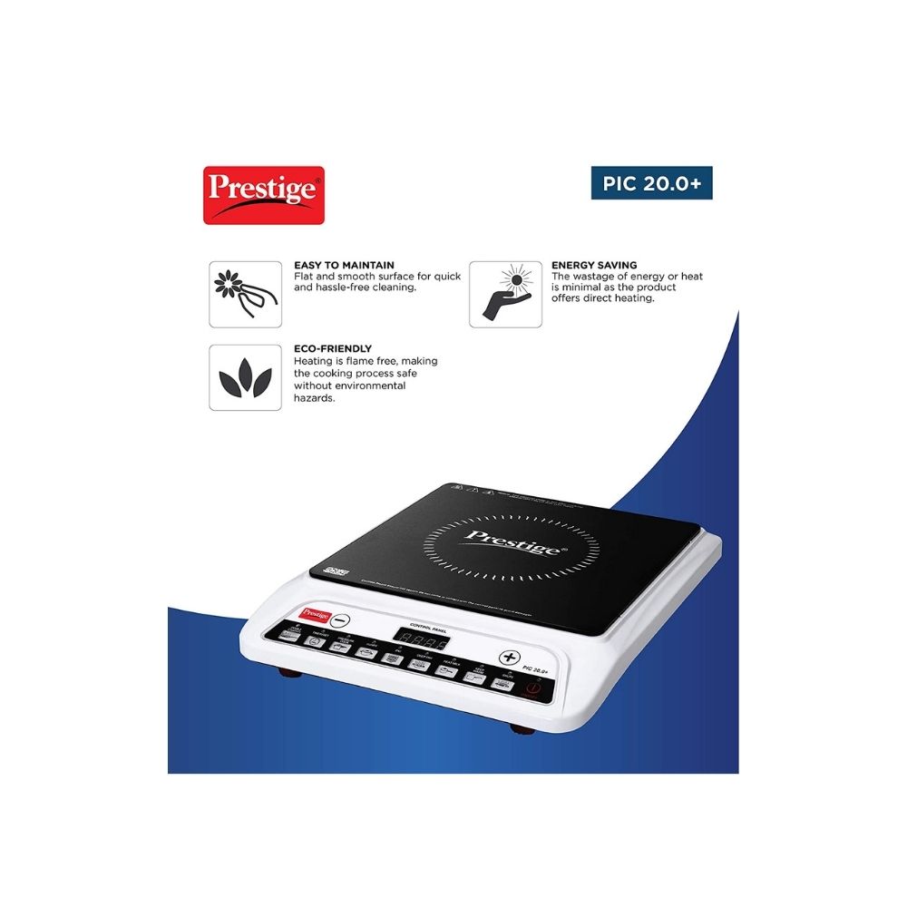 Prestige Induction Pic 20.0+ Induction Cooktop  (White, Push Button)