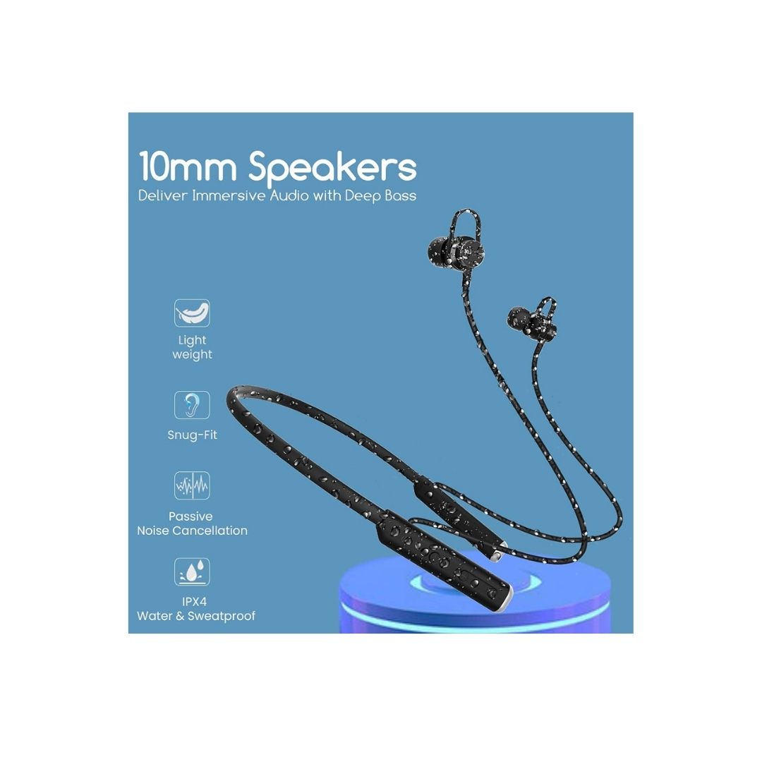 PTron Tangent Pro ENC Wireless Bluetooth 5.2 Headphones(Black)