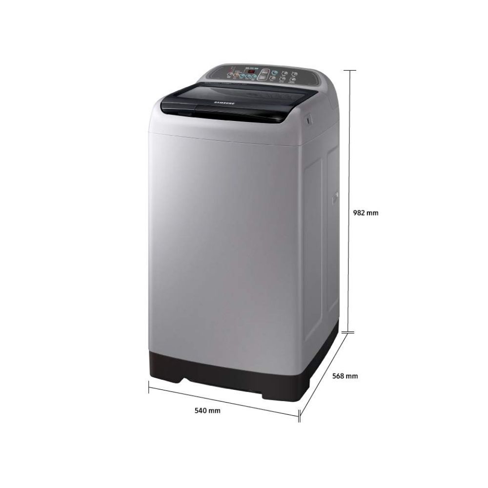 Samsung 6.5 Kg Inverter 3 star Fully-Automatic Top Loading Washing Machine (WA65M4001HA/TL, Imperial Silver, wobble technology)