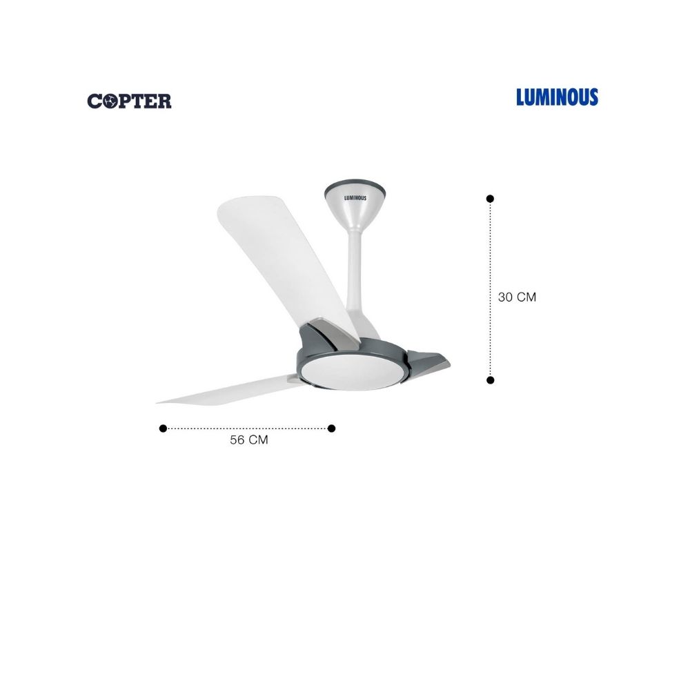 Luminous Deco Premium Copter 1200mm Ceiling Fan (Dusky Silver)