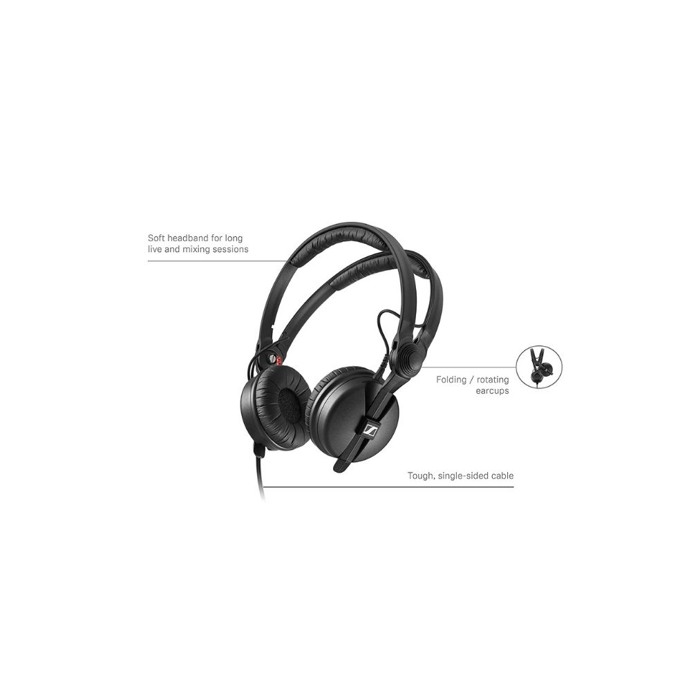 Sennheiser HD 25 Plus On-Ear DJ Headphones with Detailed and Precise sound for DJ