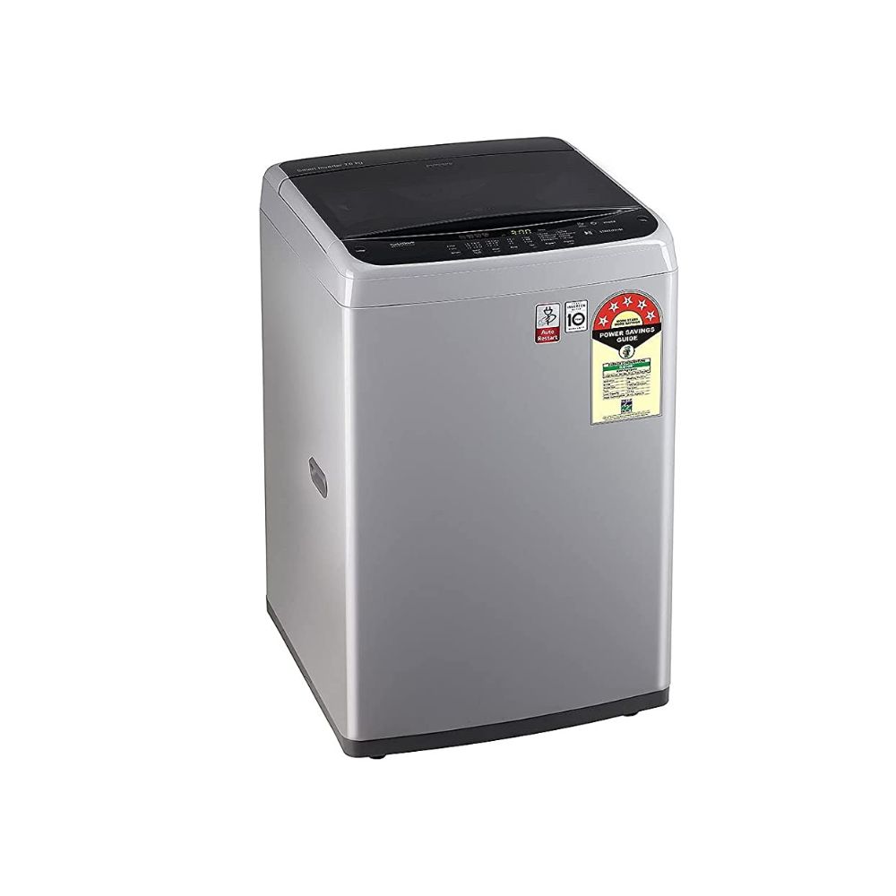 LG 7 kg 5 Star Smart Inverter Technology Fully Automatic Top Load Washing Machine (T70SPSF1ZA, Silver)