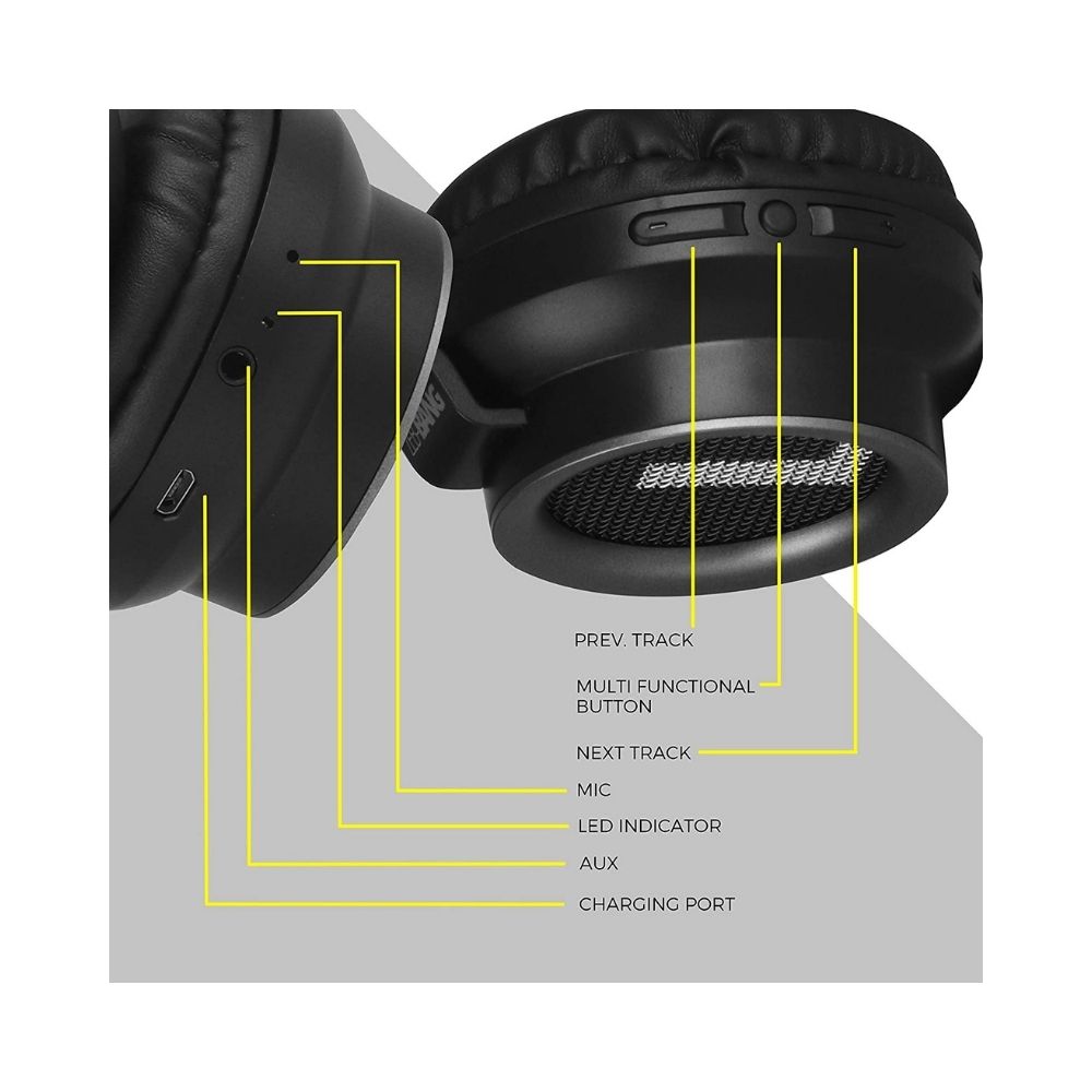 Zebronics Zeb-Bang Bluetooth Headset  (Black )