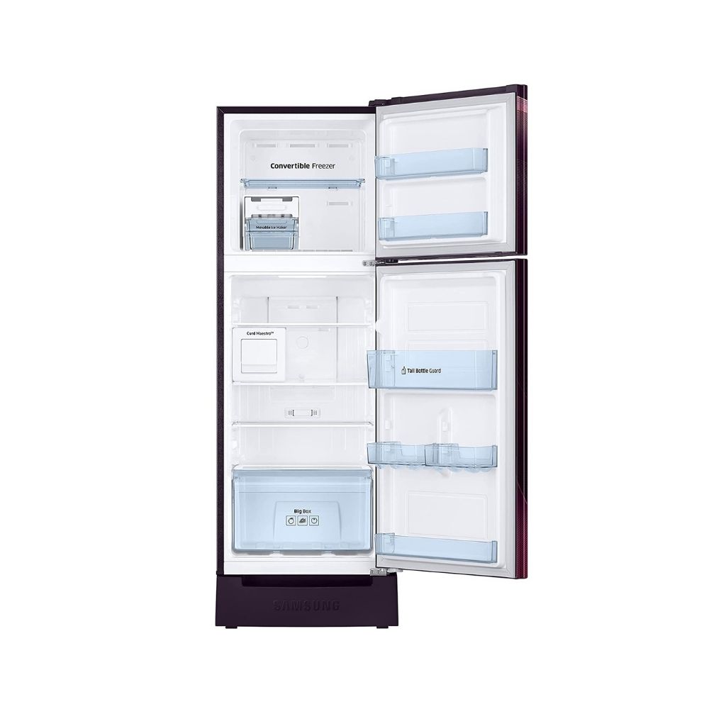 Samsung 244 L 3 Star Frost Free Double Door Refrigerator Rythmic Twirl Red (RT28A3C234R)