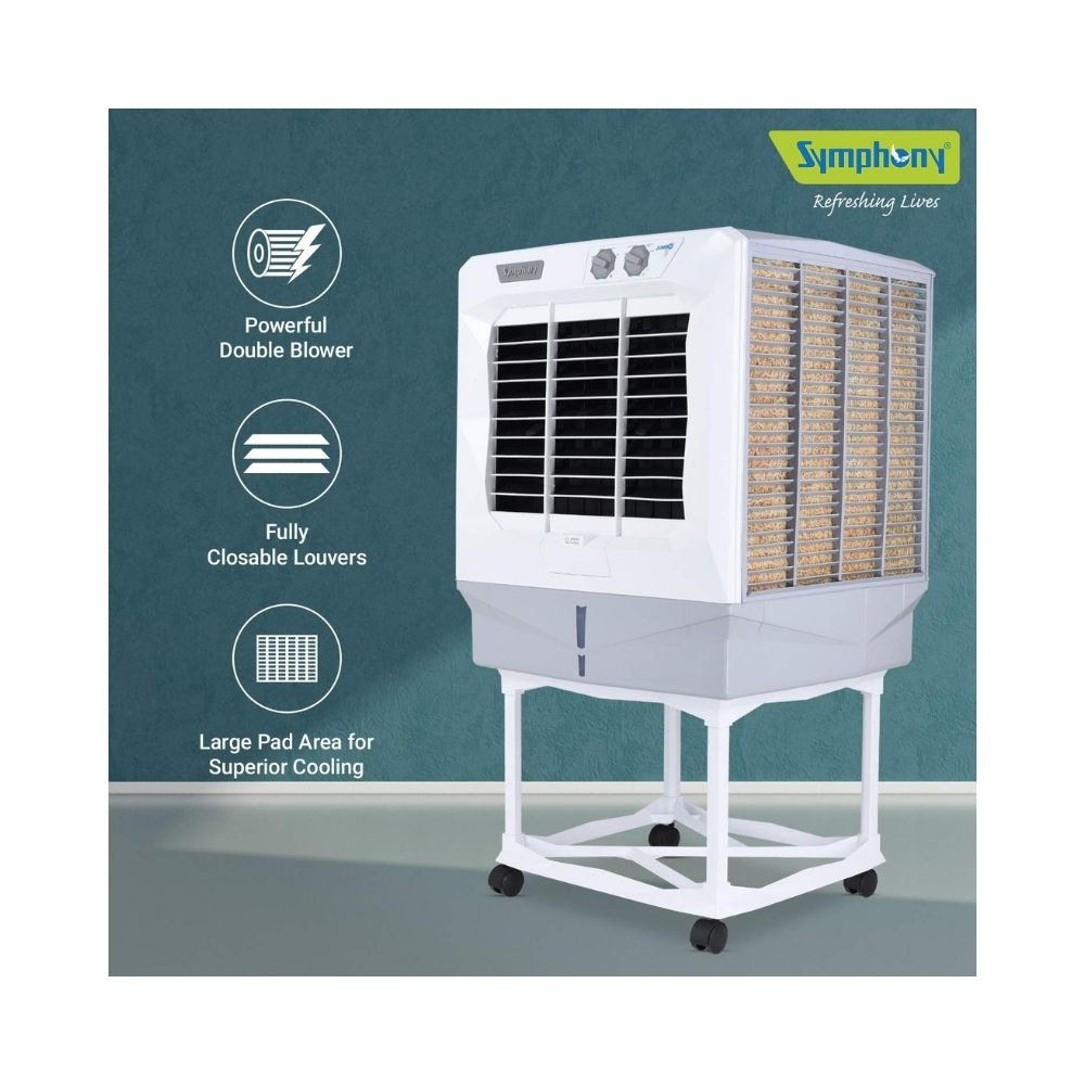 Symphony 61 L Desert Air Cooler (White, Jumbo 65DB)