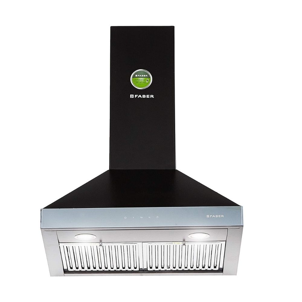 Faber 90 cm 1095 mhr box-type Kitchen Chimney Hood Topaz Smart 3D T2S2 BK TC LTW 90 Baffle Filter Touch Control Black