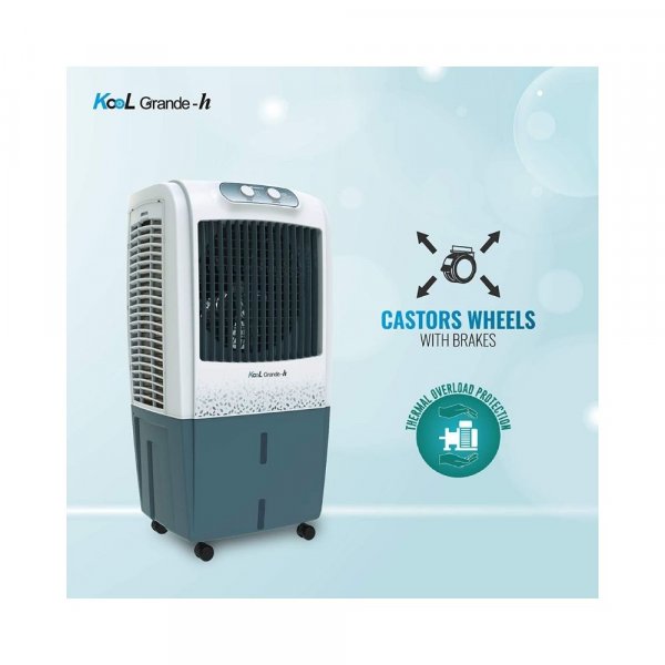 Havells Kool Grande H 65 Litres Desert Air Cooler with Honey Comb Pads, Ice Chamber, Odour Free, Overload Protection and Powerful Air Delivery (Grey)